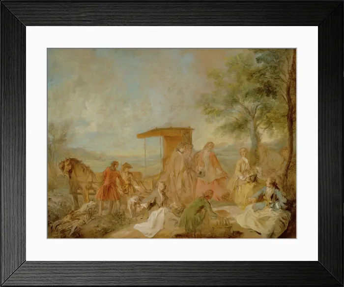 Framed Print : The Repast of the Hunting Party, c1725. Creator: Nicolas Lancret Framed Print : The Repast of the Hunting Party, c1725. Creator: Nicolas Lancret