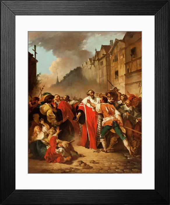 Framed Print : President Mole Confronted by Insurgents, between 1778 and 1779. Creator: Francois-Andre Vincent Framed Print : President Mole Confronted by Insurgents, between 1778 and 1779. Creator: Francois-Andre Vincent
