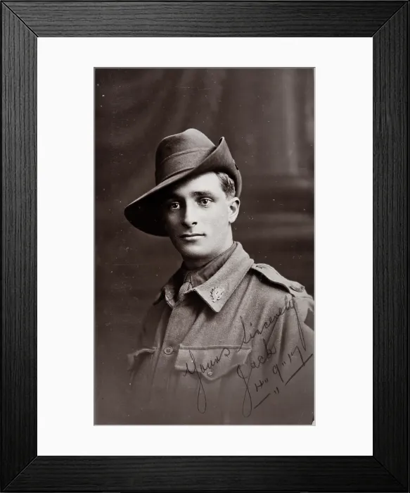Framed Print : Postcard to Mrs Nugent, Barney's mother, from Jack, 4 September 1917. Creator: Murphy. Postcard to Mrs Nugent, Barney's mother, from Jack, 4 September 1917