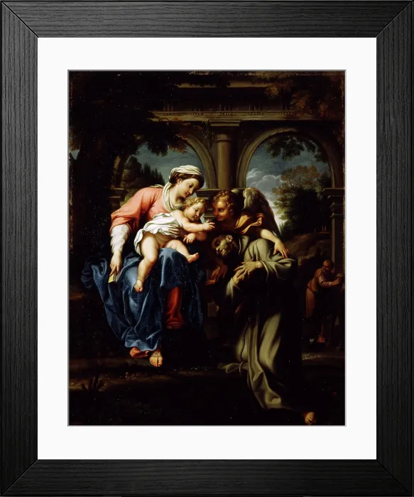 Framed Print : Vision of Saint Francis, possibly c1598. Creator: Workshop of Girolamo Ferrabosco Framed Print : Vision of Saint Francis, possibly c1598. Creator: Workshop of Girolamo Ferrabosco