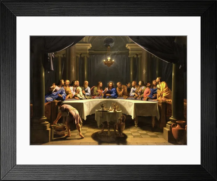 Framed Print : The Last Supper, c1678. Creator: Jean-Baptiste de Champaigne Framed Print : The Last Supper, c1678. Creator: Jean-Baptiste de Champaigne