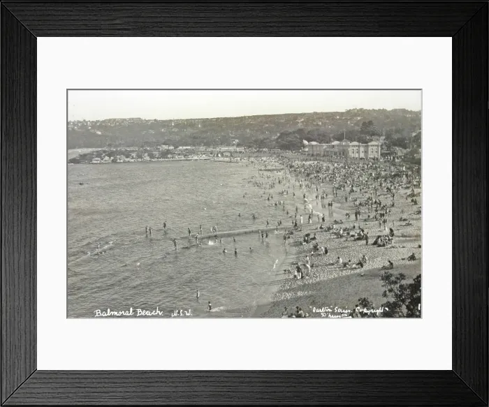 Framed Print : Balmoral Beach, Mosman, c1930. Creator: Unknown Framed Print : Balmoral Beach, Mosman, c1930. Creator: Unknown