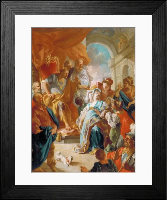 Framed Print : Esther Before Ahasuerus, c1758. Creator: Lorenzo de Caro Framed Print : Esther Before Ahasuerus, c1758. Creator: Lorenzo de Caro
