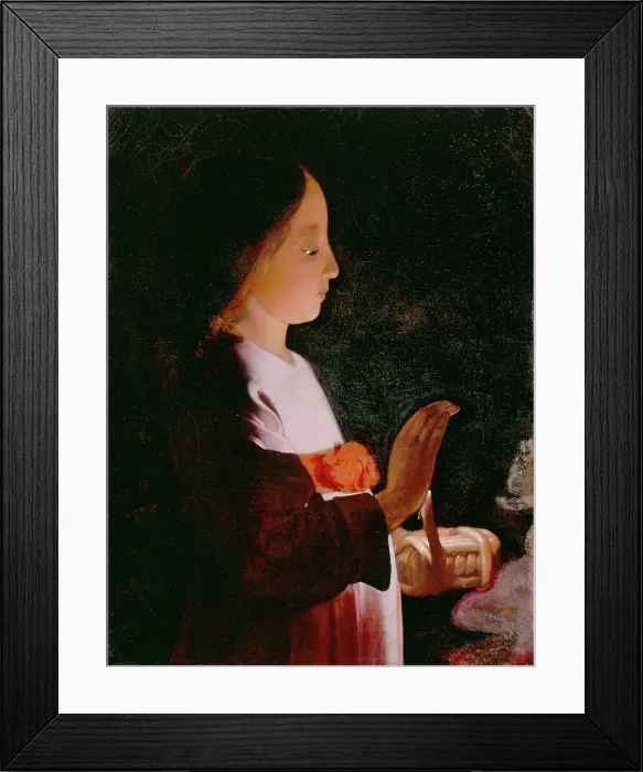 Framed Print : Young Virgin Mary, c1640. Creator: Georges de la Tour Framed Print : Young Virgin Mary, c1640. Creator: Georges de la Tour