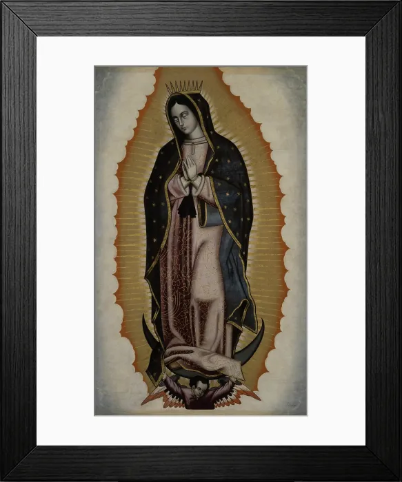 Framed Print : The Virgin of Guadalupe, 17th century. Creator: Luis de Texeda Framed Print : The Virgin of Guadalupe, 17th century. Creator: Luis de Texeda
