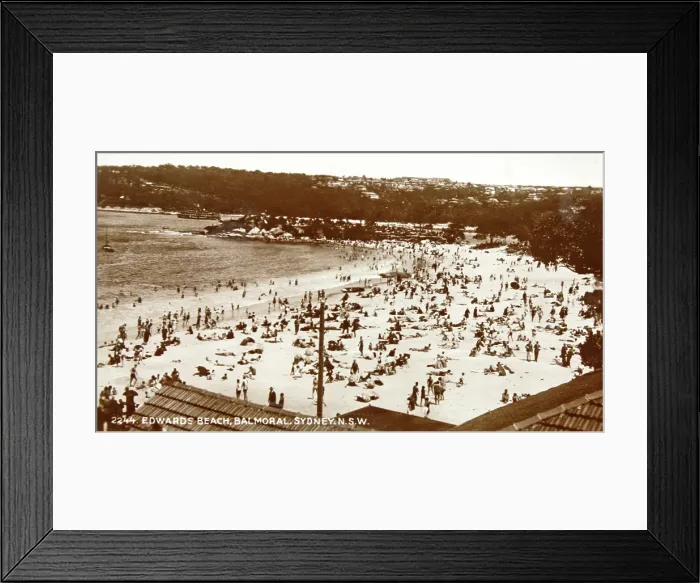 Framed Print : Balmoral Beach, c1920. Creator: Unknown Framed Print : Balmoral Beach, c1920. Creator: Unknown