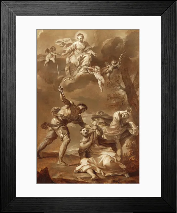 Framed Print : Martyrdom of Saint Peter Martyr, c1727. Creator: Felice Torelli