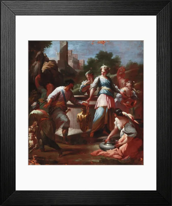 Framed Print : Rebecca at the Well, between 1715 and 1720. Creator: Giovanni Battista Ranieri del Pace Framed Print : Rebecca at the Well, between 1715 and 1720. Creator: Giovanni Battista Ranieri del Pace