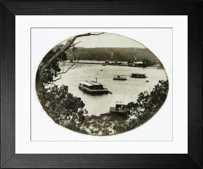 Framed Print : Houseboats at The Spit, c1920. Creator: Unknown Framed Print : Houseboats at The Spit, c1920. Creator: Unknown