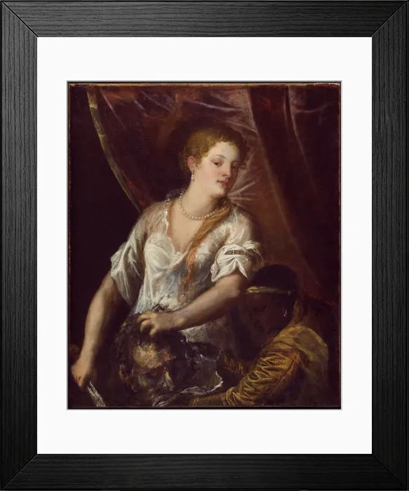 Framed Print : Judith and Her Maidservant with the Head of Holofernes, c1570. Creator: Titian Framed Print : Judith and Her Maidservant with the Head of Holofernes, c1570. Creator: Titian