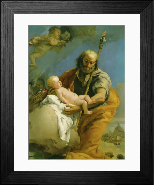 Framed Print : Saint Joseph and the Christ Child, between 1767and 1769. Creator: Giovanni Battista Tiepolo Framed Print : Saint Joseph and the Christ Child, between 1767and 1769. Creator: Giovanni Battista Tiepolo