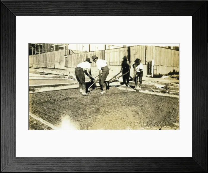 Framed Print : Road construction on Ourimbah Road, Mosman, 1930s. Creator: Unknown