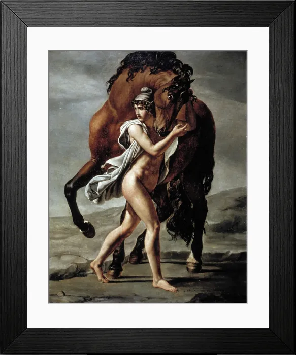 Framed Print : Roman Youth with Horse, 1824. Creator: Workshop of Jacques Louis David Framed Print : Roman Youth with Horse, 1824. Creator: Workshop of Jacques Louis David