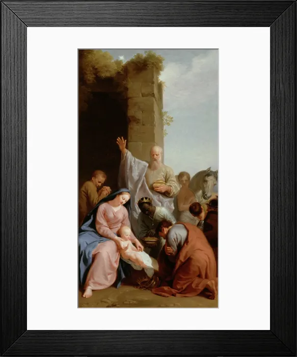 Framed Print : Adoration of the Magi, c1715. Creator: Henri Antoine de Favannes Framed Print : Adoration of the Magi, c1715. Creator: Henri Antoine de Favannes