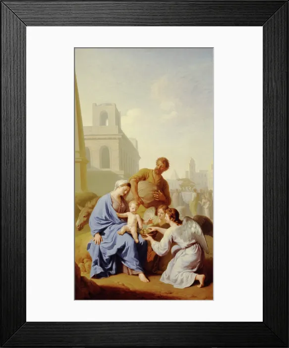 Framed Print : Rest on the Flight into Egypt, c1715. Creator: Henri Antoine de Favannes Framed Print : Rest on the Flight into Egypt, c1715. Creator: Henri Antoine de Favannes