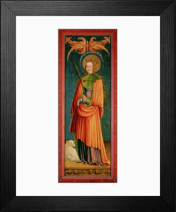 Framed Print : Saint Agnes, between 1510 and 1530. Creator: Master of the Saint Marein Triptych Framed Print : Saint Agnes, between 1510 and 1530. Creator: Master of the Saint Marein Triptych