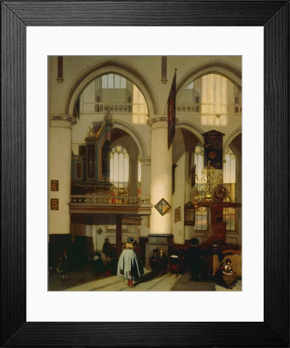 Framed Print : Interior of the Oude Kerk in Amsterdam, 1686. Creator: Emanuel de Witte Framed Print : Interior of the Oude Kerk in Amsterdam, 1686. Creator: Emanuel de Witte