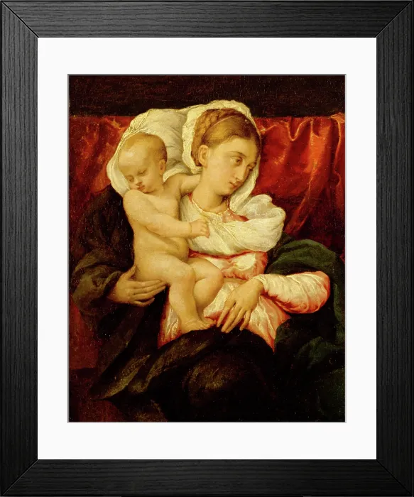 Framed Print : Madonna and Child, between 1540 and 1545. Creator: Jacopo Bassano il vecchio Framed Print : Madonna and Child, between 1540 and 1545. Creator: Jacopo Bassano il vecchio