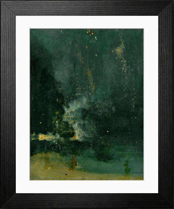 Framed Print : Nocturne in Black and Gold, the Falling Rocket, 1875. Creator: James Abbott McNeill Whistler Framed Print : Nocturne in Black and Gold, the Falling Rocket, 1875. Creator: James Abbott McNeill Whistler