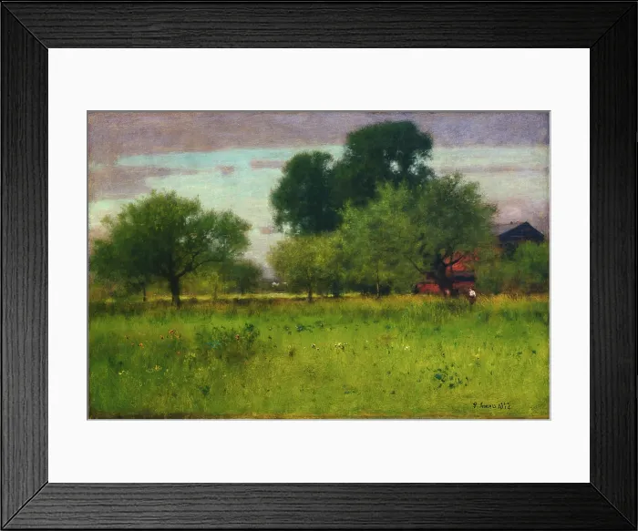 Framed Print : Apple Orchard, 1892. Creator: George Inness Framed Print : Apple Orchard, 1892. Creator: George Inness