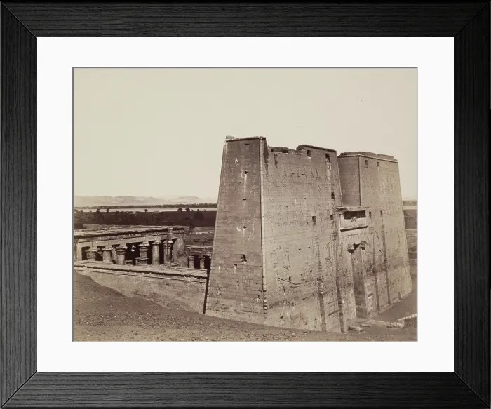 Framed Print : Temple of Edfu, 19th century. Creator: Anon Framed Print : Temple of Edfu, 19th century. Creator: Anon