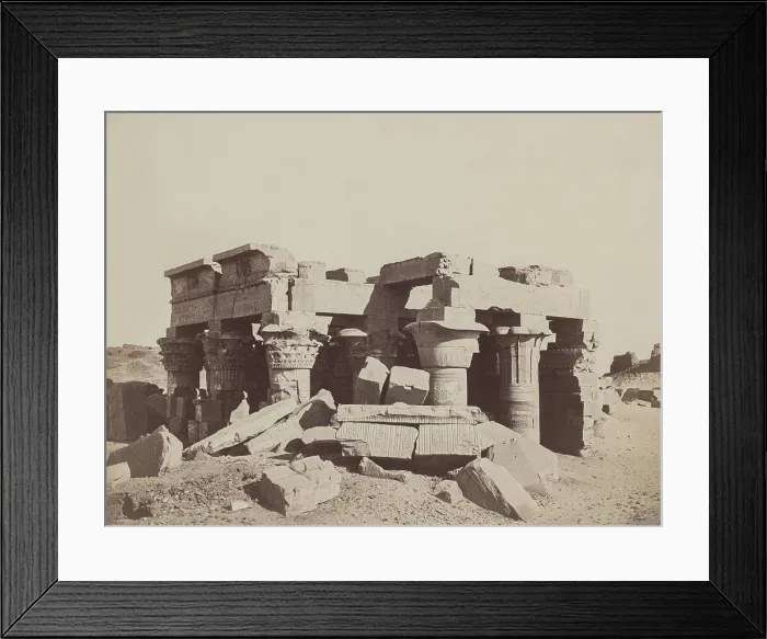 Framed Print : Temple of Kom Ombo on the Eastern Bank of the Nile, c1850. Creator: Anon Framed Print : Temple of Kom Ombo on the Eastern Bank of the Nile, c1850. Creator: Anon