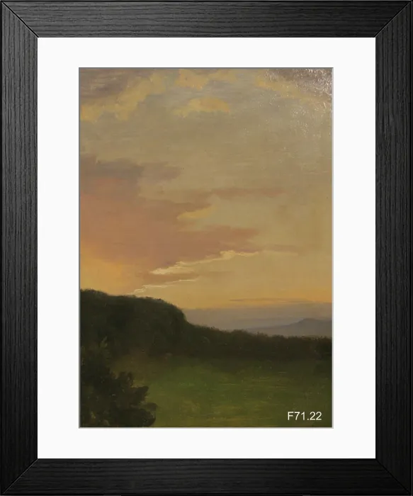 Framed Print : Landscape at Sunset, c1860-1900. Creator: Albert Bierstadt Framed Print : Landscape at Sunset, c1860-1900. Creator: Albert Bierstadt