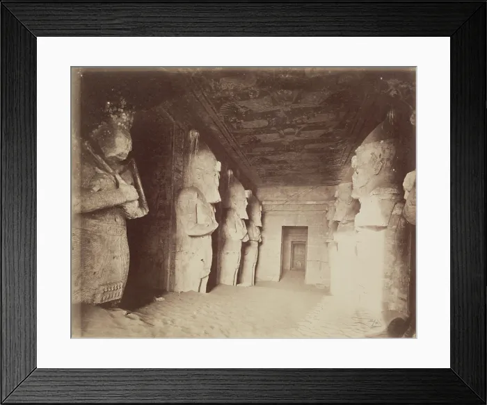 Framed Print : Great Hall of the Interior of the Great Temple of Ramesses II at Abu Simbel, c1869. Creator: Anon Framed Print : Great Hall of the Interior of the Great Temple of Ramesses II at Abu Simbel, c1869. Creator: Anon
