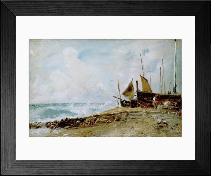 Framed Print : Coast Scene Near Brighton, between 1824 and 1828. Creator: John Constable Framed Print : Coast Scene Near Brighton, between 1824 and 1828. Creator: John Constable