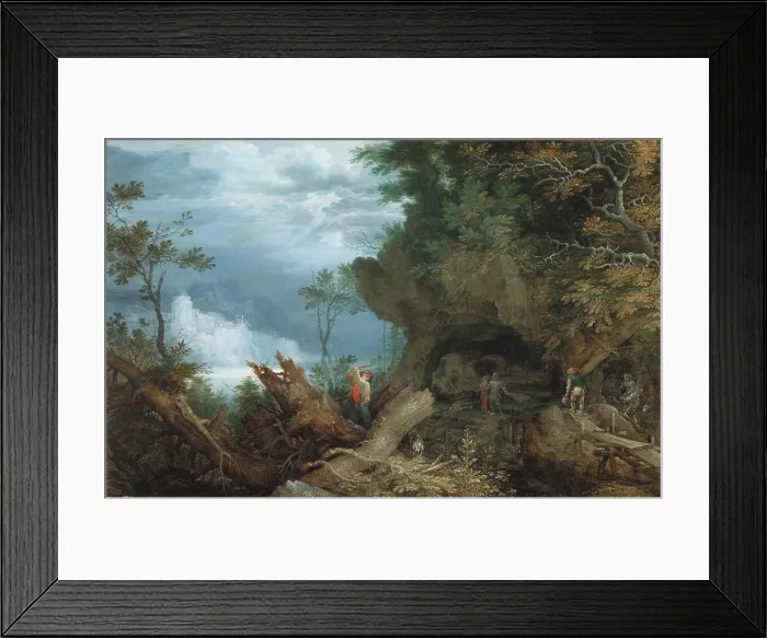Framed Print : Mountainous Landscape with an Entrance to a Mine, c.between 1612 and 1613. Creator: Roelandt Savery Framed Print : Mountainous Landscape with an Entrance to a Mine, c.between 1612 and 1613. Creator: Roelandt Savery