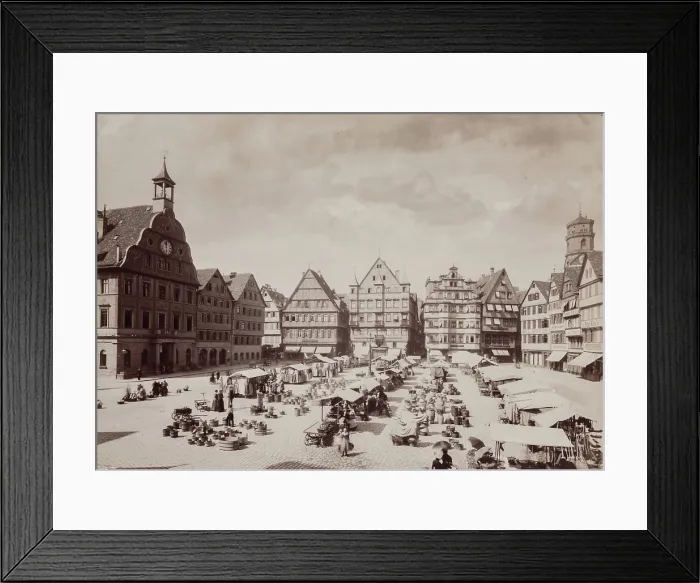 Framed Print : Nuremberg Market, between 1850 and 1895. Creator: Anon Framed Print : Nuremberg Market, between 1850 and 1895. Creator: Anon
