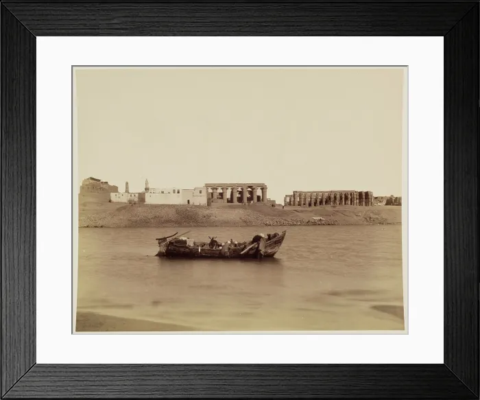 Framed Print : View of the Temple of Luxor. Luxor, East Bank, between 1860 and 1903. Creator: Antonio Beato Framed Print : View of the Temple of Luxor. Luxor, East Bank, between 1860 and 1903. Creator: Antonio Beato