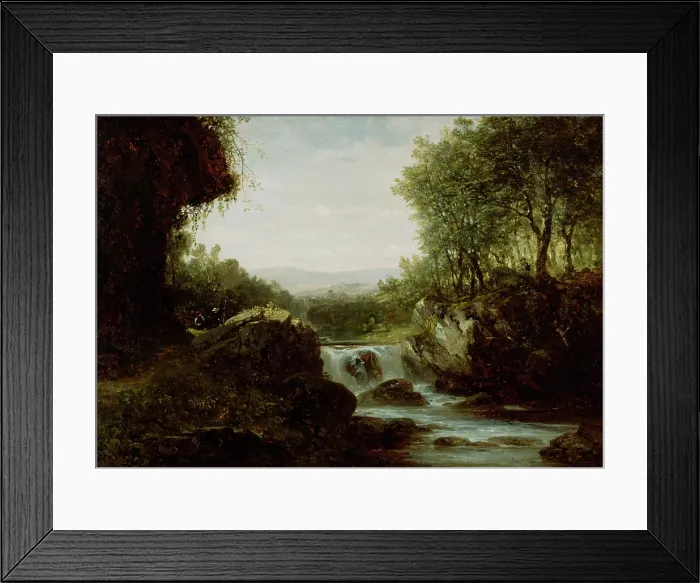 Framed Print : The Walking Tour, between 1847 and 1851. Creator: John Frederick Kensett Framed Print : The Walking Tour, between 1847 and 1851. Creator: John Frederick Kensett