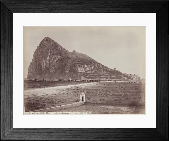 Framed Print : Gibraltar, General View from the Boundary, between 1875 and 1900. Creator: Juan Laurent Framed Print : Gibraltar, General View from the Boundary, between 1875 and 1900. Creator: Juan Laurent