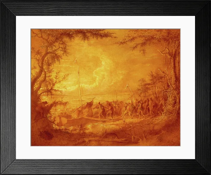 Framed Print : Embarkation from Communipaw, 1861. Creator: John Quidor Framed Print : Embarkation from Communipaw, 1861. Creator: John Quidor