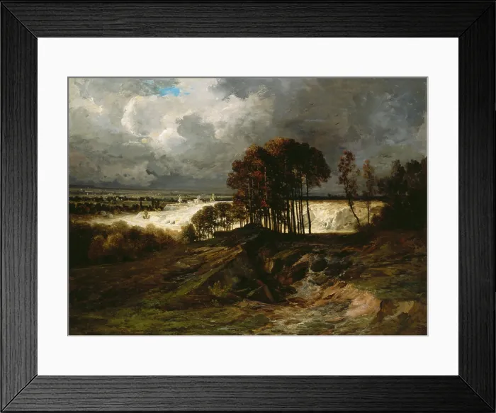 Framed Print : Storm: The Quarry at Montmartre, between 1820 and 1840. Creator: Georges Michel Framed Print : Storm: The Quarry at Montmartre, between 1820 and 1840. Creator: Georges Michel