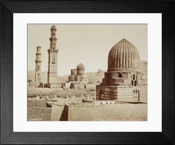 Framed Print : Tombs of the Mameluks, Cairo, 19th century. Creator: Maison Bonfils Framed Print : Tombs of the Mameluks, Cairo, 19th century. Creator: Maison Bonfils