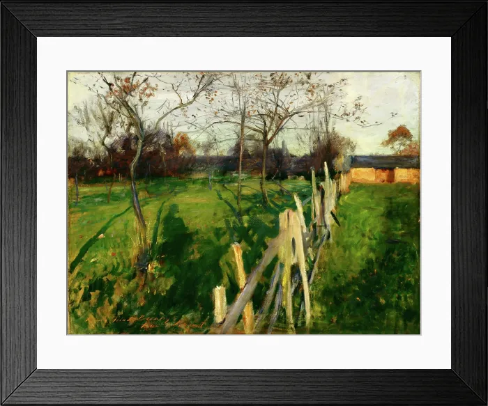 Framed Print : Home Fields, c1885. Creator: John Singer Sargent Framed Print : Home Fields, c1885. Creator: John Singer Sargent