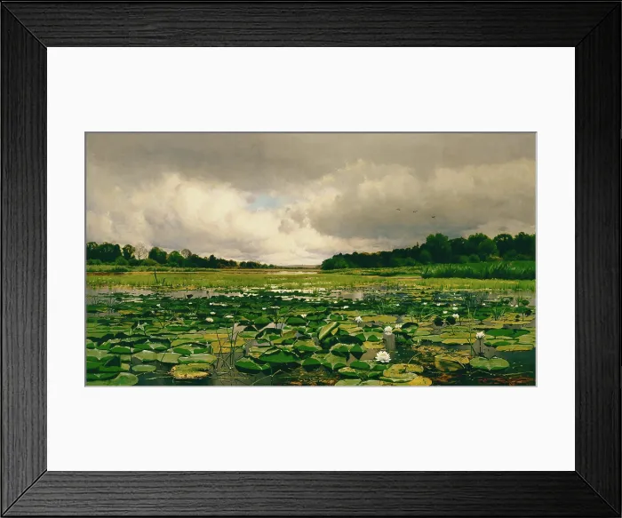 Framed Print : The Lily Pond, c1886. Creator: Charles Harry Eaton Framed Print : The Lily Pond, c1886. Creator: Charles Harry Eaton