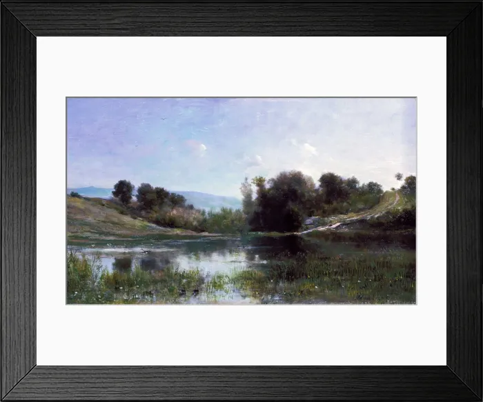 Framed Print : Pond at Gylieu, between 1854 and 1869. Creator: Charles Francois Daubigny Framed Print : Pond at Gylieu, between 1854 and 1869. Creator: Charles Francois Daubigny
