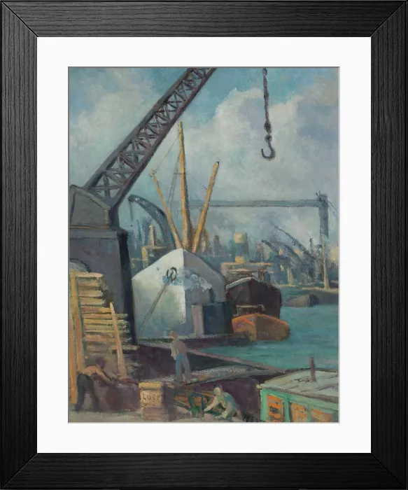 Framed Print : Le Port at Rouen, c1912. Creator: Maximilien Luce Framed Print : Le Port at Rouen, c1912. Creator: Maximilien Luce