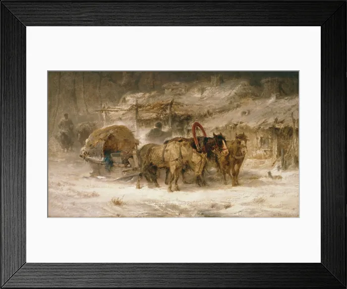 Framed Print : Halt at the Inn, c1850-1899. Creator: Christian Adolf Schreyer Framed Print : Halt at the Inn, c1850-1899. Creator: Christian Adolf Schreyer