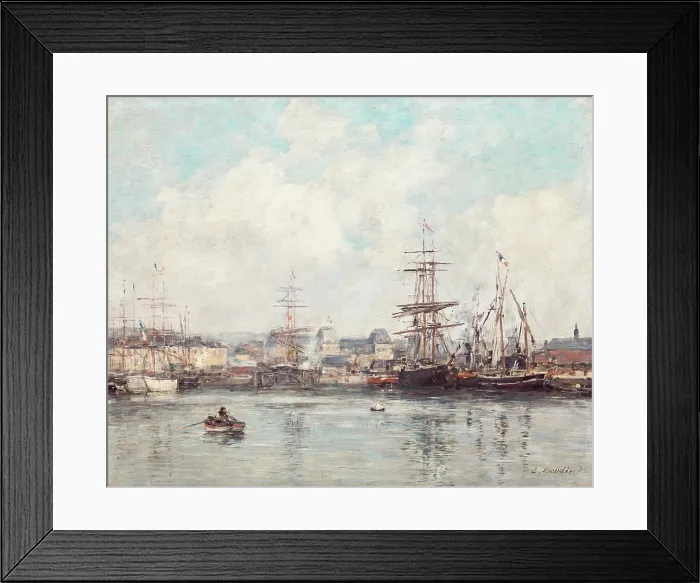 Framed Print : Casimir Delavigne Basin at Le Havre, 1874. Creator: Eugene Louis Boudin Framed Print : Casimir Delavigne Basin at Le Havre, 1874. Creator: Eugene Louis Boudin