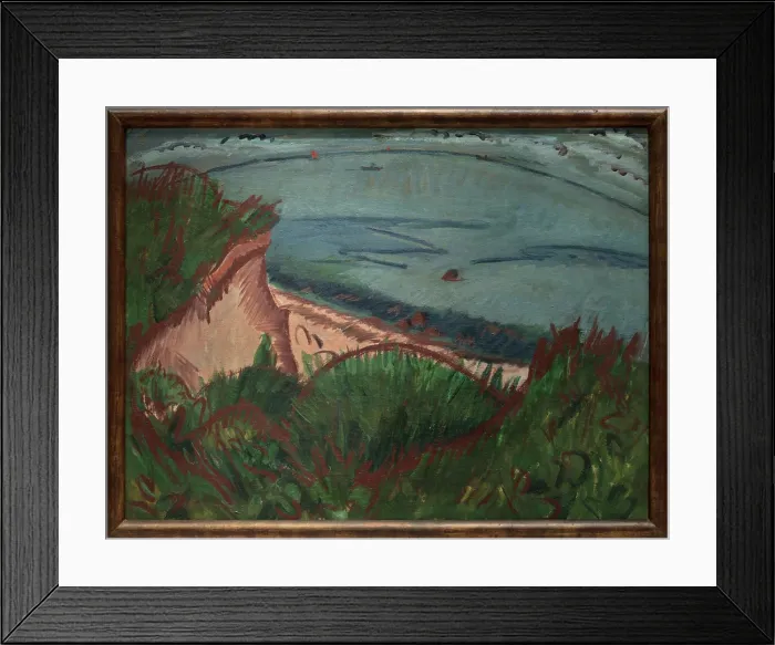 Framed Print : Coastal Landscape on Fehmarn, c1913. Creator: Ernst Kirchner Framed Print : Coastal Landscape on Fehmarn, c1913. Creator: Ernst Kirchner