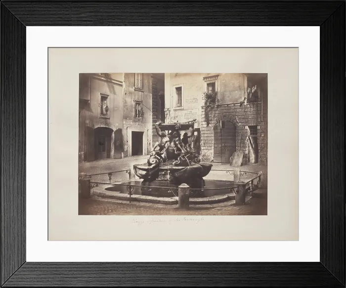 Framed Print : Piazza and Fountain of the Tartarughe, between 1811 and 1872. Creator: Robert MacPherson