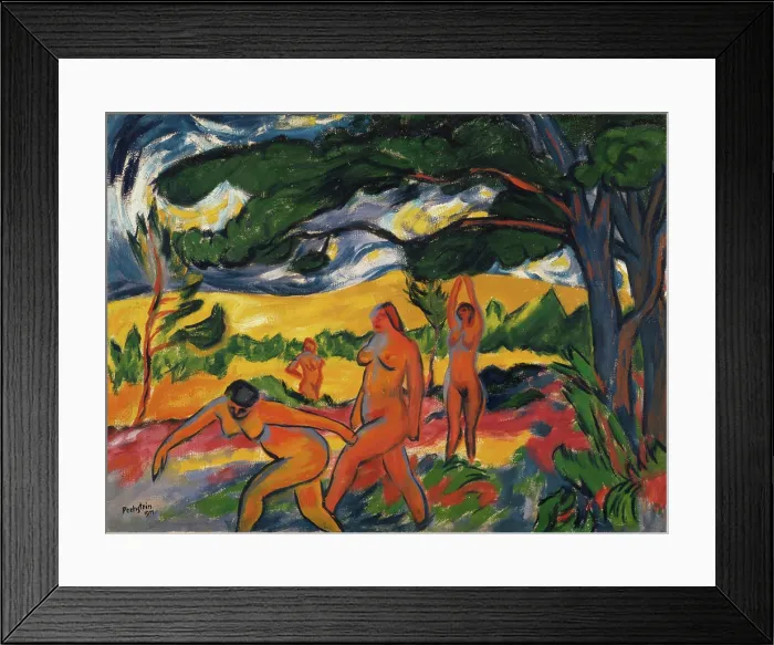 Framed Print : Under the Trees, 1911. Creator: Max Pechstein Framed Print : Under the Trees, 1911. Creator: Max Pechstein