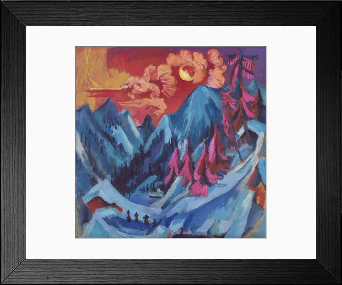 Framed Print : Winter Landscape in Moonlight, 1919. Creator: Ernst Kirchner Framed Print : Winter Landscape in Moonlight, 1919. Creator: Ernst Kirchner