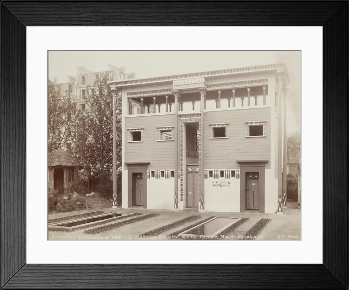 Framed Print : Egyptian House, Habitations of Man, Universal Exposition, Paris, 1889. Creator: Unknown Framed Print : Egyptian House, Habitations of Man, Universal Exposition, Paris, 1889. Creator: Unknown