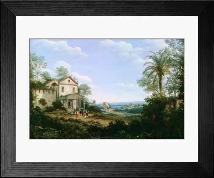 Framed Print : View of the Jesuit Church at Olinda, Brazil, 1665. Creator: Frans Post Framed Print : View of the Jesuit Church at Olinda, Brazil, 1665. Creator: Frans Post