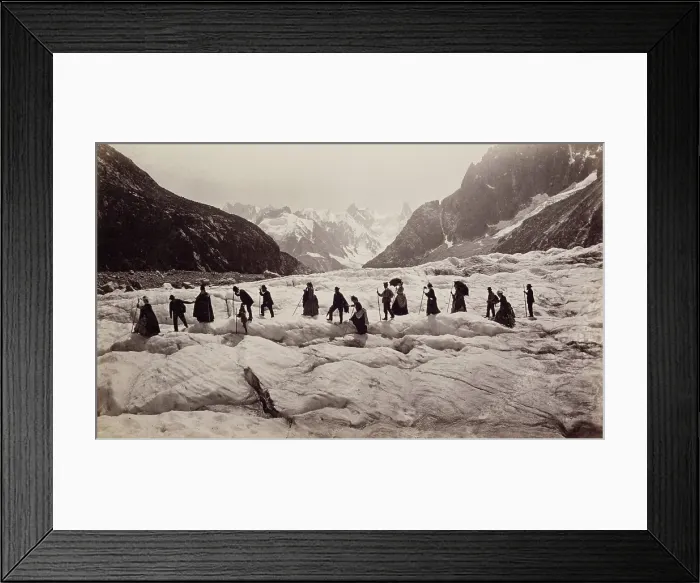 Framed Print : Glacier at Chamounix, France, c1880. Creator: Unknown Framed Print : Glacier at Chamounix, France, c1880. Creator: Unknown